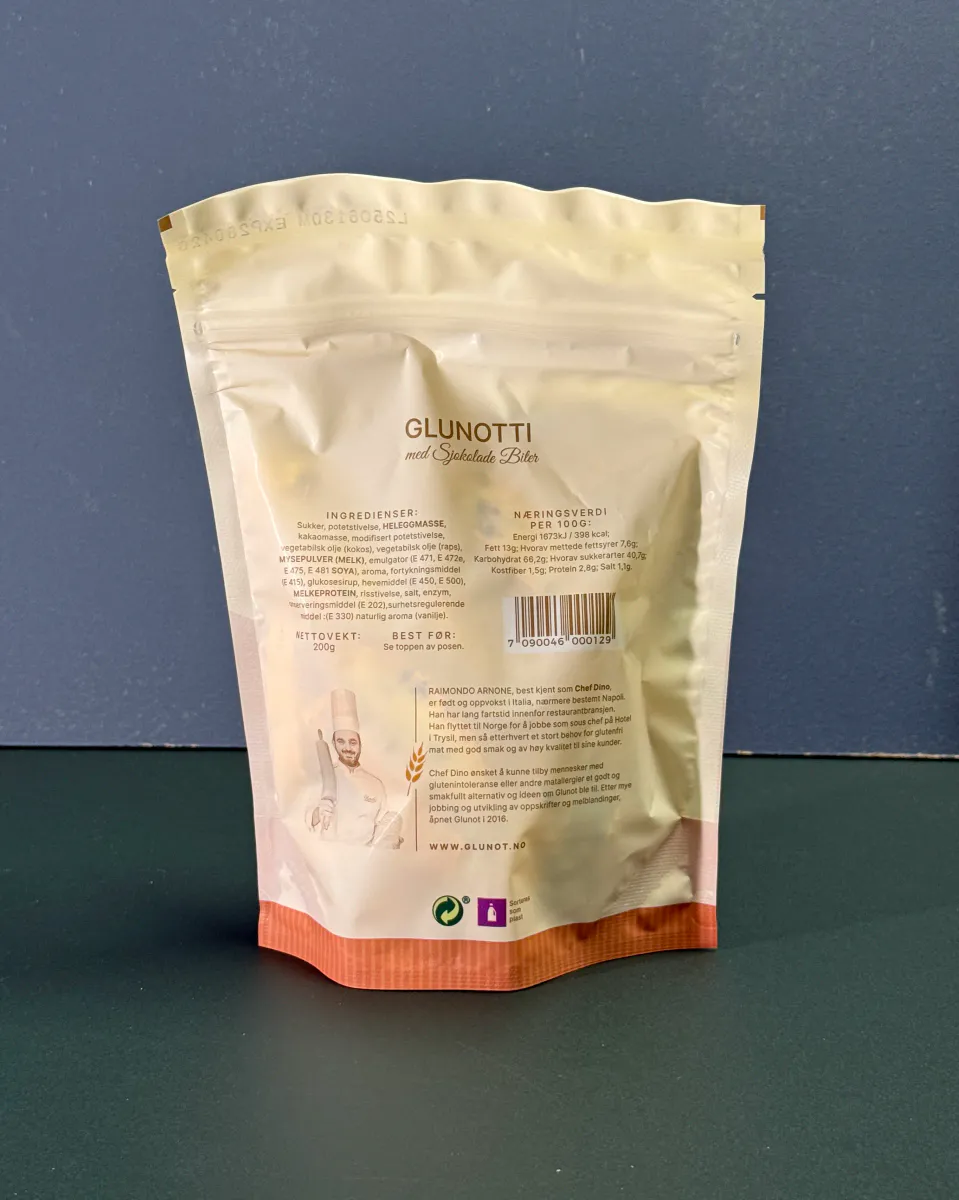 Glunotti med sjokoladebiter - Glutenfri