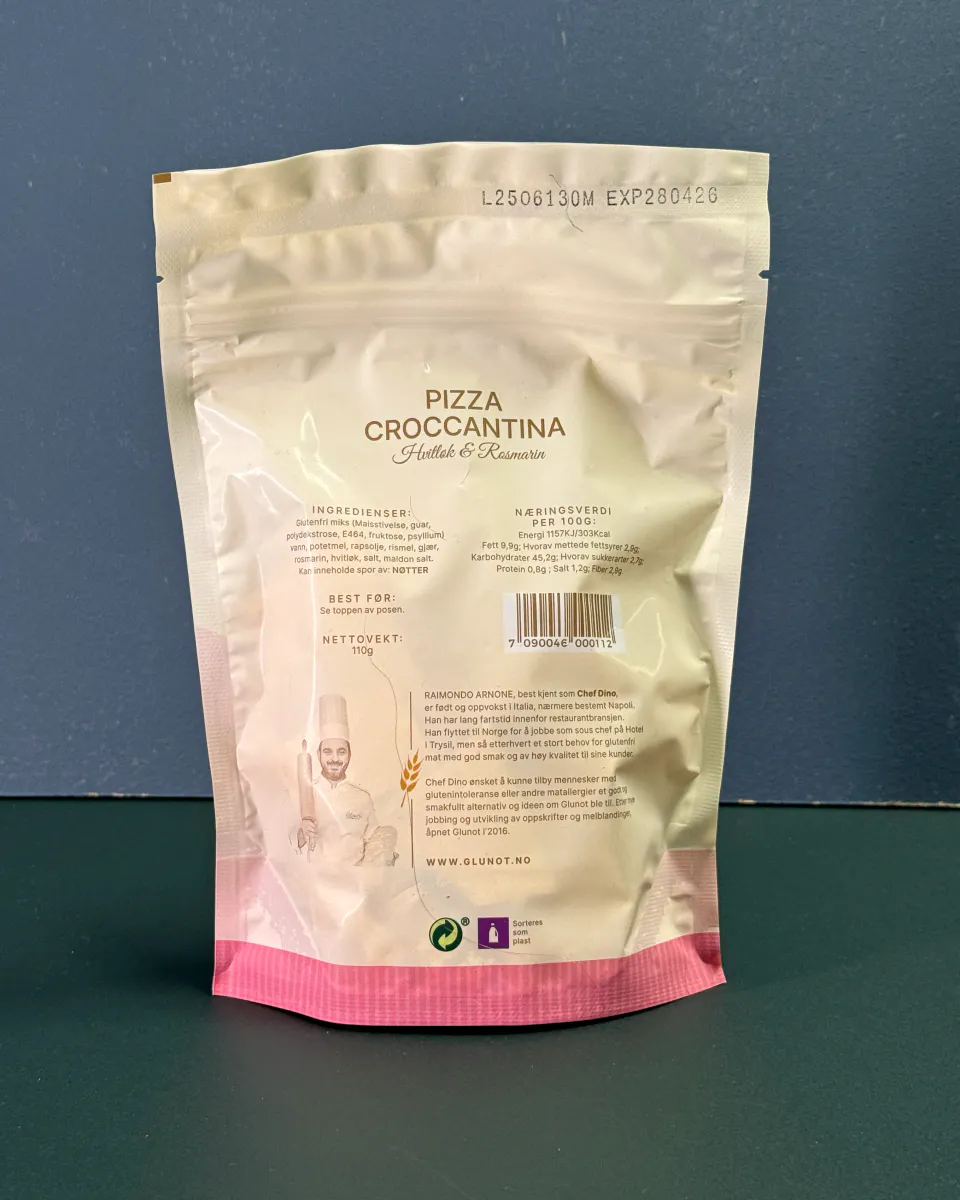 Kjeks Croccantina Hvitløk Rosmarin - Glutenfri