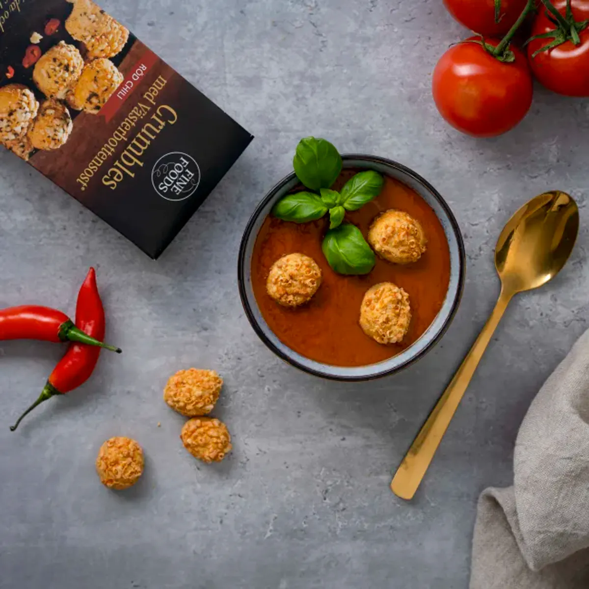 Crumbles med Västerbottensost og Rød Chilli
